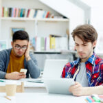 Students with gadgets